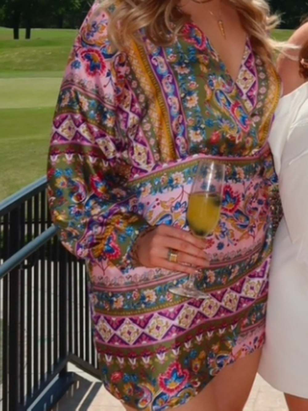 Zara Colorful Silk Mini Wrap Dress